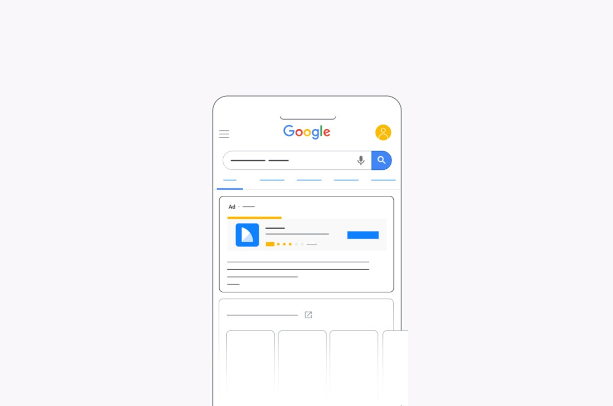 Image showing Google ad on mobile